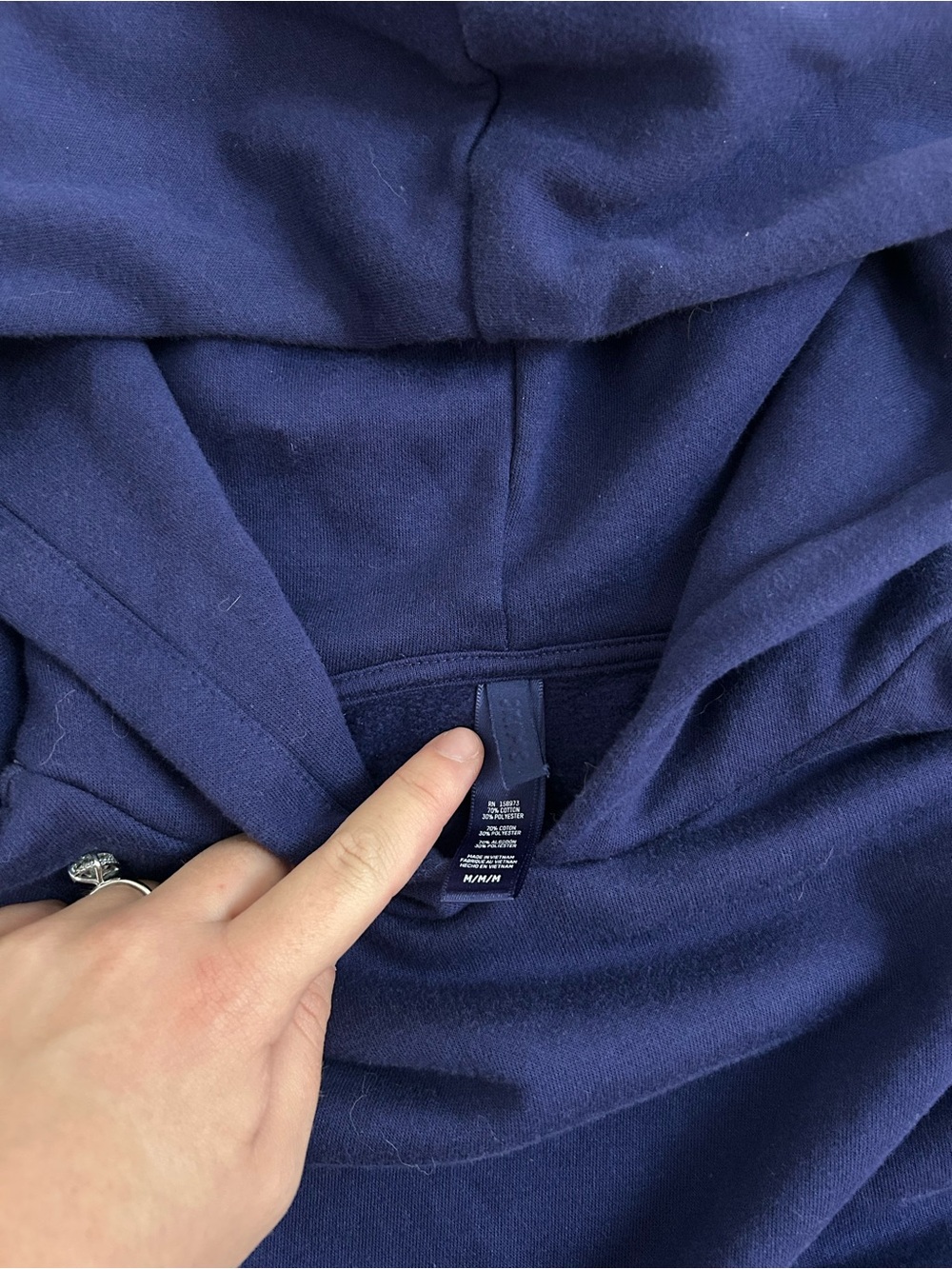 Skims Cotton Blend Fleece Classic Pullover Hoodie In Concord size Medium - Picture 5 of 6